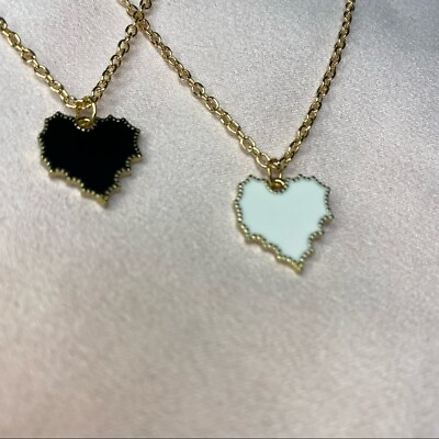 #ad 2 heart necklaces set. $21.00