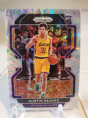 #ad AUSTIN REAVES Panini Prizm Rookie 2022 Silver Wave Prizm Card LA Lakers RC #165 $14.99