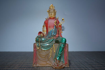 #ad Old Tibetan glazed painted Buddha statues $218.40