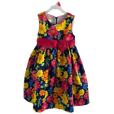 #ad American Princess Little Girl Size 7 Dress Floral Spring Pink with Flowers $27.00
