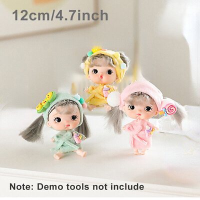 #ad 4.7#x27;#x27; Mini Cute Girl Jointed Body Doll Lovely Kids Toy Xmas Birthday Gift Box GBP 8.96