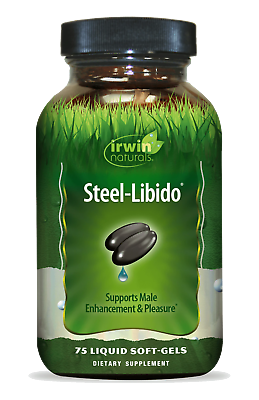 #ad Irwin Naturals Steel Libido for Men Promotes Sexual Vitality 75 Ct Exp: 6 25 $17.49