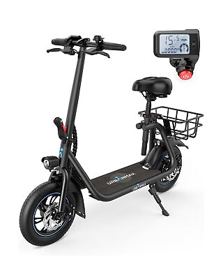 #ad C1 C1 Pro Electric Scooter with Seat 450W Powerful Motor up to 22 25 Miles R... $357.09