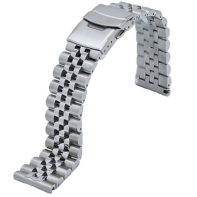 #ad 22mm 316L Jubilee Solid Stainless Steel Watch Band Strap Straight End $26.00