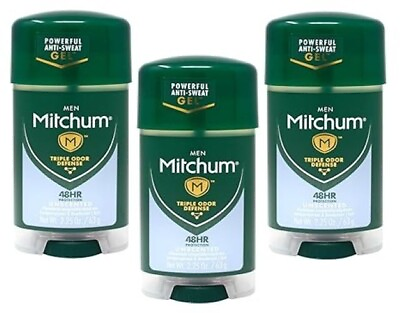 #ad 3 Pack Mitchum Unscented Anti Sweat Gel For Men 2.25 oz $13.15