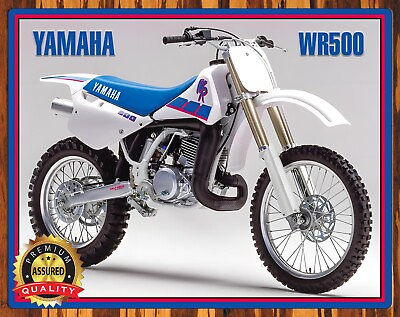 #ad 1991 Yamaha WR500 Motocross Metal Sign 11 x 14 $27.99