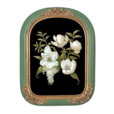 #ad PARAFAYER Vintage Picture Frame 5x7 Inch Antique Ornate Green Arched Photo F... $39.43