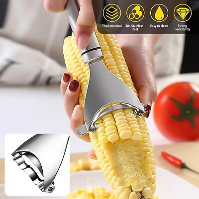 #ad Stainless Steel Corn Cob Peeler Stripper Remover Kitchen Cutter Thresher Tool US $4.49