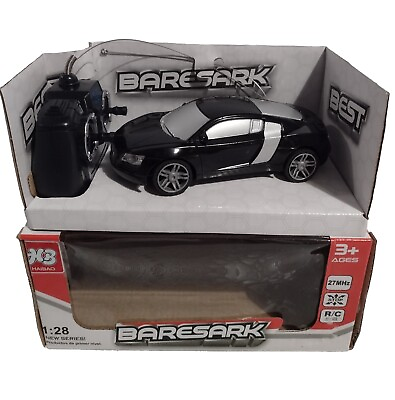 #ad Remote Control Car 1:28 Black Super Speed On Road Racer Baresark Best $20.00