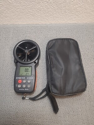 #ad BTMETER Wind Speed Meter Handheld Anemometer Air Flow MAX MIN AVG Temperature $25.00