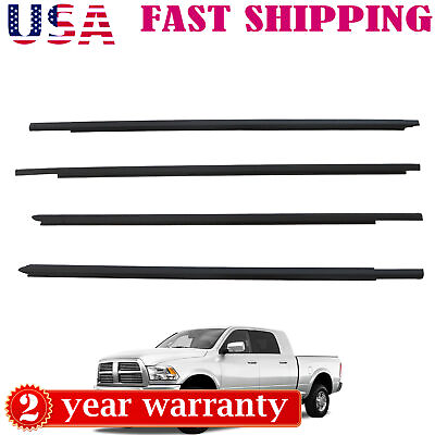 #ad 4Pcs New Outer Belt Weatherstrip For 55372139AA 2009 21 Ram 1500 2500 3500 4500 $39.56