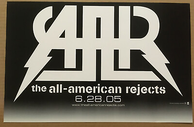 #ad ALL AMERICAN REJECTS Rare 2005 PROMO POSTER BANNER w DATE for Move CD 17x11 USA $24.99