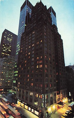 #ad Postcard NYC Warwick Hotel Avenue of the Americas at 54th St Midtown Manhattan $5.99