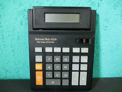 #ad National Beta Club Five Years of Service Calculator Black Solar Powered A1 $9.99