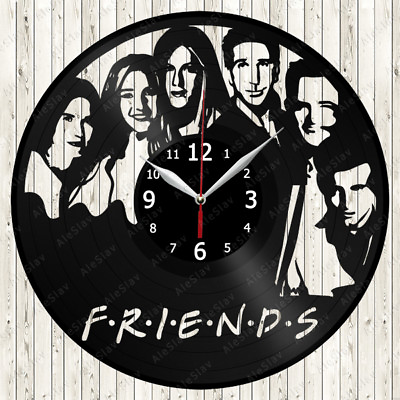 #ad Friends TV Vinyl Record Wall Clock Decor Handmade 1114 $24.98