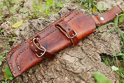 #ad HANDMADE Hand Crafted BELT SHEATH Holster Genuine Leather For FIXED BLADE KNIFE $11.08