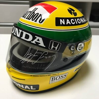 #ad Ayrton Senna paint helmet BELL XFM 1 SNELL SA McLaren Honda F1 w BOX USED $2754.99