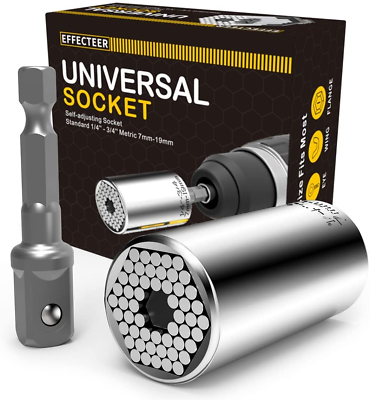 #ad Universal Socket Self Adjusting Socket Fits Standard 1 4#x27;#x27; 3 4#x27;#x27; Metric 7Mm 1 $16.24