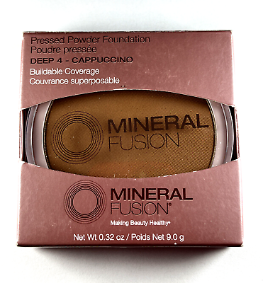 #ad Mineral Fusion Pressed Powder Foundation Deep 4 Cappuccino 0.32 oz Buildable $8.09