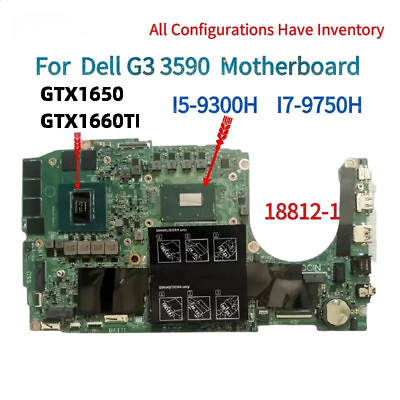 #ad For Dell G3 3590 18812 1 Motherboard.W I5 9300H CPU.GPU GTX1660TI GTX1650 N18E $237.10