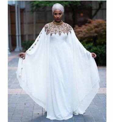 #ad Sale New Moroccan Dubai Kaftans Abaya Farasha Dress Very Fancy Long Gown MS 2022 $51.00