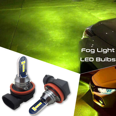 #ad 2pcs Super Bright Lemon Green H11 H8 H9 LED Bulbs Car Truck Fog Lights Fog Lamp $12.99