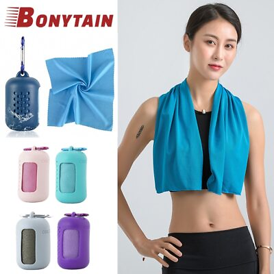 #ad Quick Drying Microfiber Towel Sports Instant Cooling Ice Towel Portable Outdoor $18.02