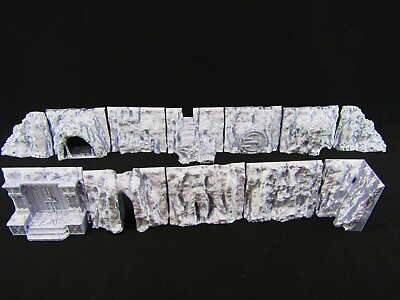 #ad #ad 12pc Modular Cliff Wall Set Scatter Terrain Scenery 3D Printed Mini Miniature $59.99