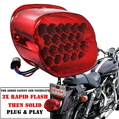 #ad #ad Flashing Tail Brake Light for Harley Electra Road Glide FLTR FL RED Flash Strobe $34.99