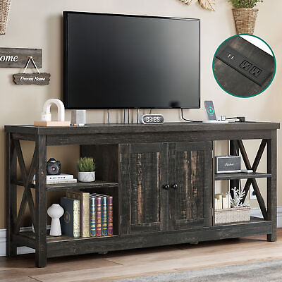 #ad TV Stand with Power Outlets For up to 65 Inch Entertainment Center Media Console $131.99