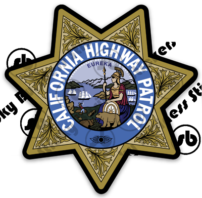 #ad Glossy California Highway Patrol CHP Badge 3 inch Sticker laptop bottle hard hat $3.99