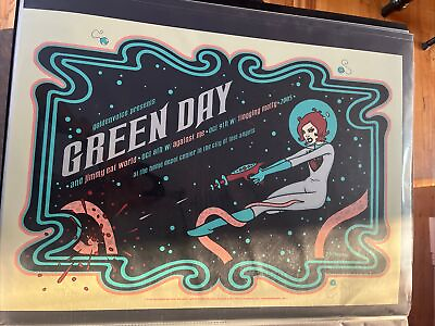 #ad Green Day POSTER 2005 Tara Mcpherson Signed Numbered Rare Green Paper Variant $300.00