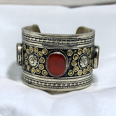 #ad mBeautiful Afghan Kochi Handmade Bangle Carnelian Stone Ethnic Afghan Jewelry $45.00