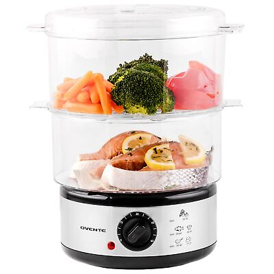 #ad Electric Food Steamer 5Qt Meal Cooker 2 Tier Stackable Basket for Vegetable ... $28.04