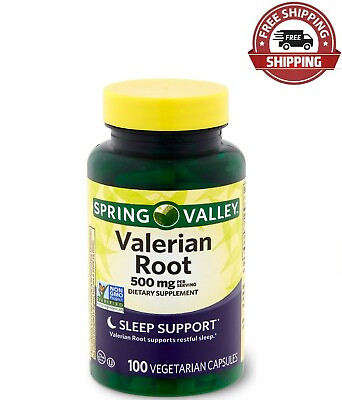 #ad Spring Valley Valerian Root Capsules 500 mg 100 Count $11.99