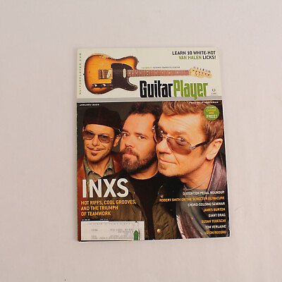 #ad Guitar Player Magazine Acoustic Guitar INXS Hot Riffs January 2006 Vol 40 No 1 $11.00