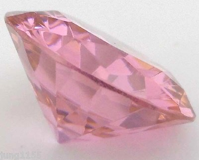 #ad 8MM 3.06CT AAAAA Natural Pale Pink Zircon Diamonds Round Cut VVS Loose Gem $7.99