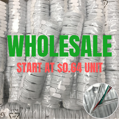 #ad Wholesale Bulk Lot 3Ft 6Ft USB Cable For iPhone 11 Pro XR 8 7 Plus Charger Cord $399.54