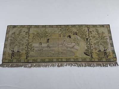 #ad Vintage French Beautiful Scene Wall Hanging Tapestry 186x67cm GBP 250.00