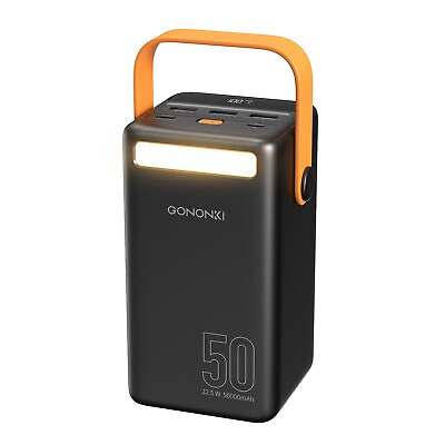 #ad GONONKI 50000mAh Power Bank 22.5W Fast Charge External Battery Portable Charger $35.99