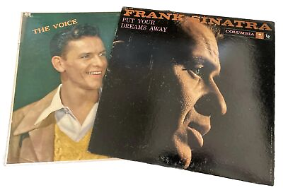 #ad 2 Vintage Frank Sinatra 33 LPs The Voice Put Your Dreams Away $6.00