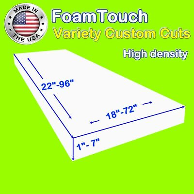 #ad Variety of FoamTouch High Density Custom Cut Upholstery Foam Cushion Replacement $176.99