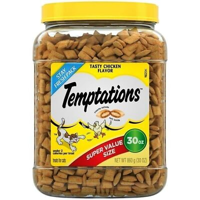 #ad #ad TEMPTATIONS Classic Crunchy and Soft Cat Treats Tasty Chicken Flavor 30 oz. Tub $13.93