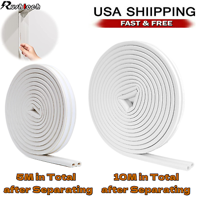 #ad Self Adhesive Door Window Weather Stripping Insulation Seal Strip White US $14.49
