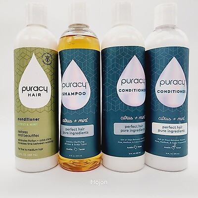 #ad Lot Of 4 Puracy Citrus amp; Mint Shampoo amp; Conditioner Fine to Medium Hair 12 oz $29.99