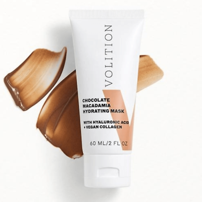 #ad VOLITION BEAUTY Chocolate Macadamia Hydrating Mask with Hyaluronic Acid Vegan $43.98