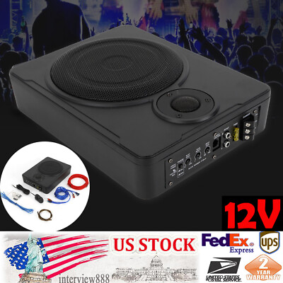 #ad 600W 8quot; Under Seat Powered Subwoofer Sub Bass Speaker Car Truck Sub With Amp $75.81