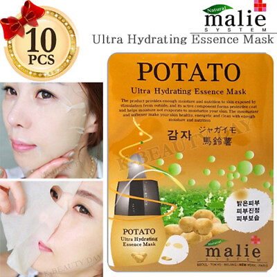#ad Facial Mask Sheet Potato 10pcs Ultra Hydrating Essence Moisture Mask Pack $13.84