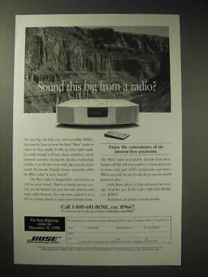 #ad 1998 Bose Wave Radio Ad Sound This Big? $19.99