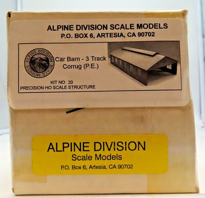 #ad ALPINE DIVISION KIT # 20 CAR BARN 3 TRACK CORUG P.E HO SCALE $89.99